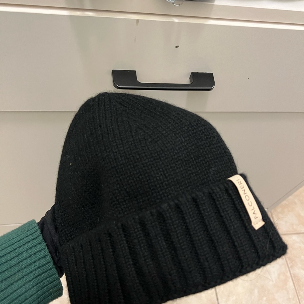 Falconeri Black Knit Beanie